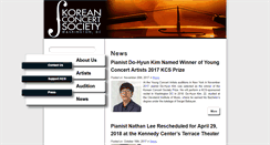 Desktop Screenshot of koreanconcertsociety.org